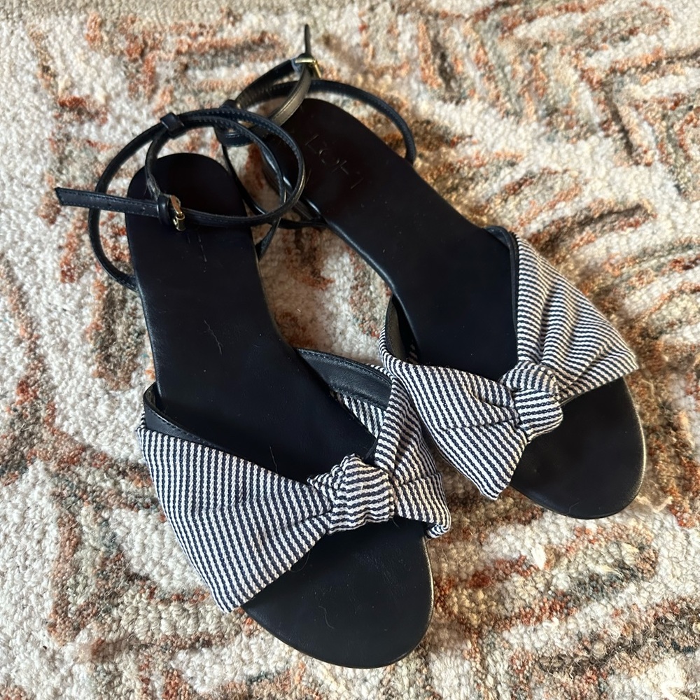 LOFT Striped Knot Sandals
